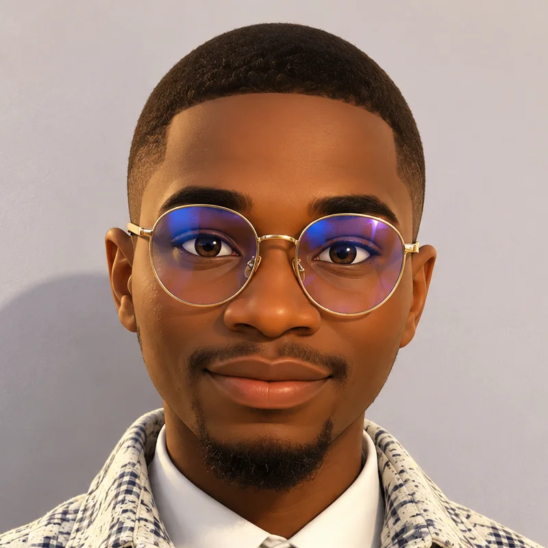 Portrait of David Enitan, AI-generated from a photo